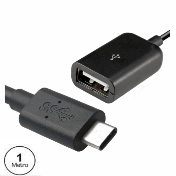 Cabo USB 2.0 TIPO-C Femea 1Mt