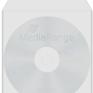 Bolsas Plástico MEDIARANGE p/ CD/DVD individuais – Pack 50 Unidades