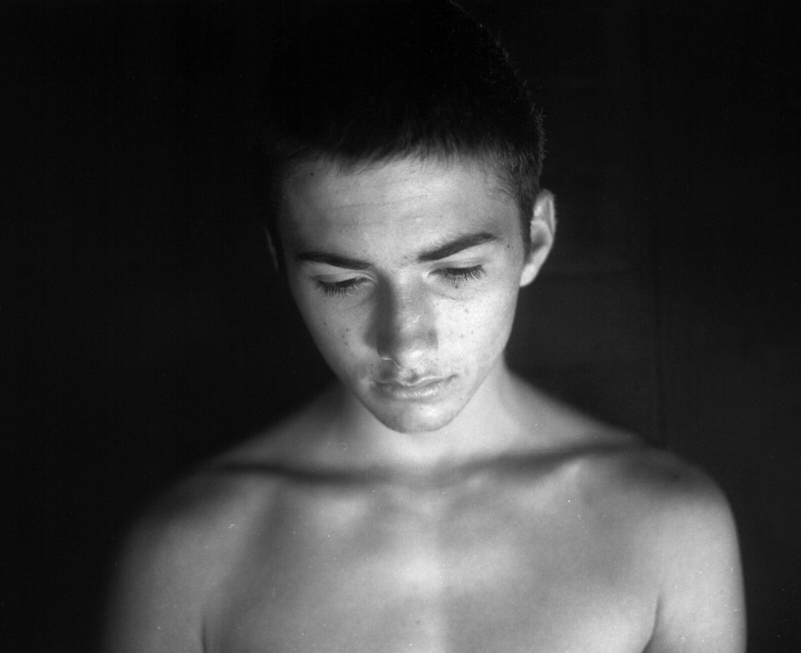topless boy photo