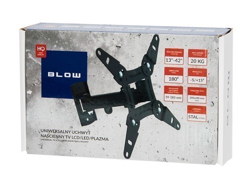 Suporte Televisão BLOW c/ braço 13" a 42" até 20kg 2 Uchwyt-TV-LCD-13-42-TYP-X-z-przegubem-Kod-producenta-5900804081739