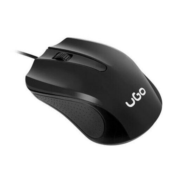 UGO RATON CON CABLE UMY BLACK 1200DPI 3 BOTONES USB