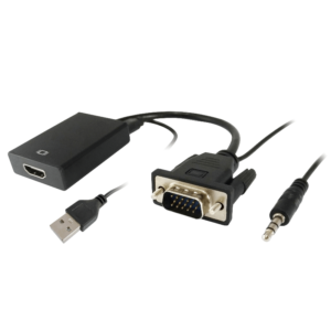 Adaptador VGA para HDMI com Audio