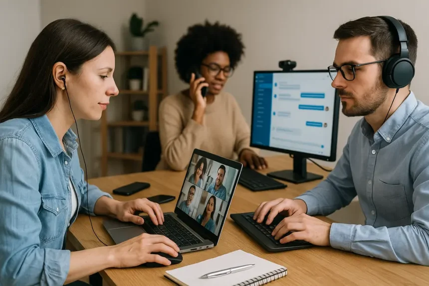 Acesso remoto seguro - Mais eficiência no Teletrabalho 6 Um colaborador remoto protegido por camadas de segurança digital.