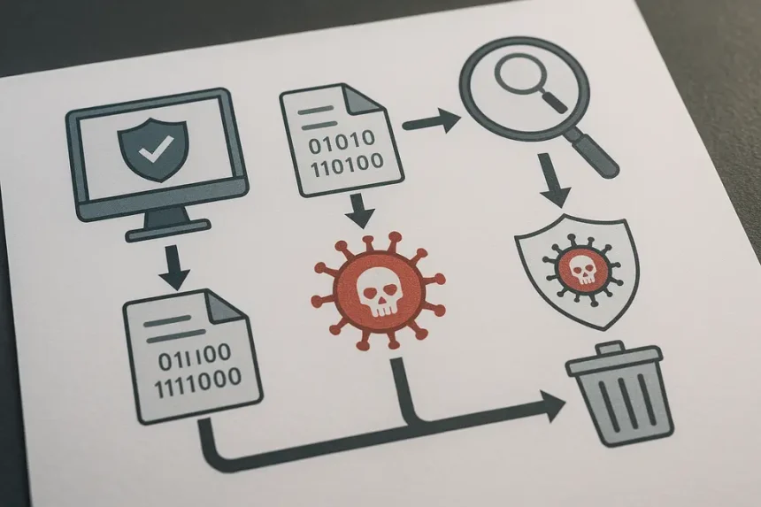 Proteção de Vírus e Malware - Melhor solução grátis 2025 2 Infografia sobre a importância da proteção antivírus em 2025.