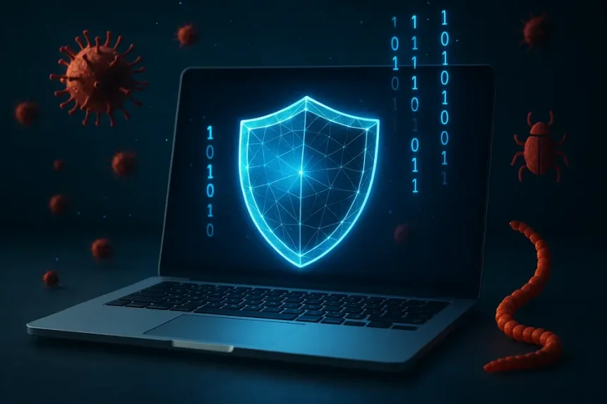 Proteção de Vírus e Malware - Melhor solução grátis 2025 1 Infografia sobre a importância da proteção antivírus em 2025.