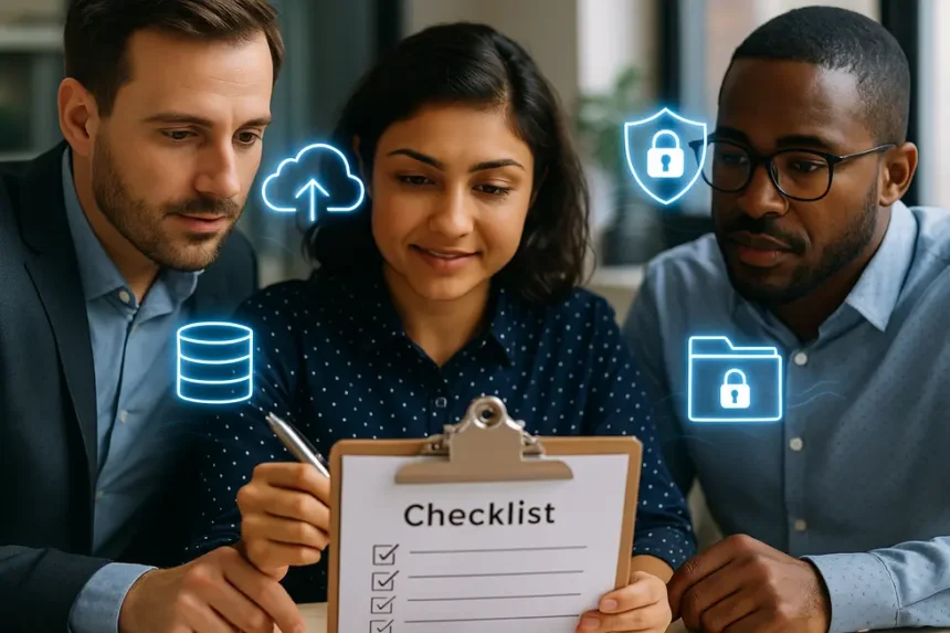 Gestão de Backups e Recuperação - Guia para Empresas 5 Sala de servidores moderna com sistemas de backup automatizados.