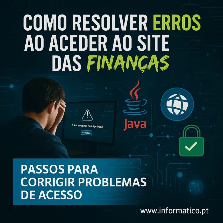 resolver problemas erros site finanças