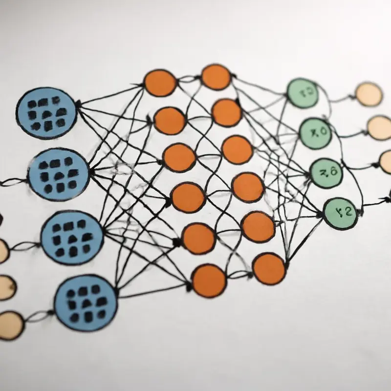 Inteligência Artificial - Explorar Redes Neurais Profundas 2 Diagrama de uma rede neural simples mostrando os fundamentos básicos.