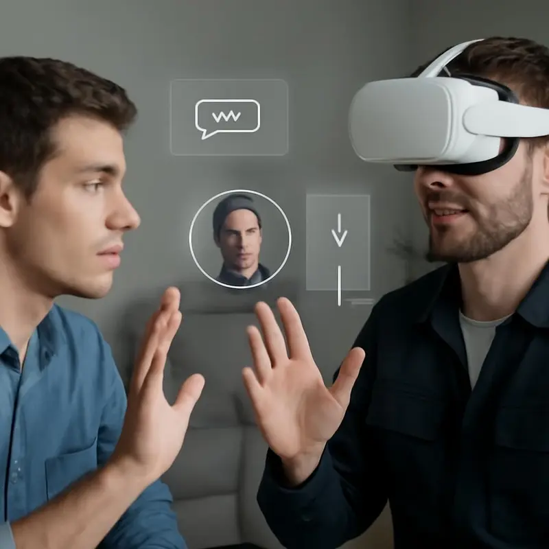 Realidade Virtual: O futuro do apoio técnico remoto 5 Técnico a prestar suporte imersivo com realidade virtual.