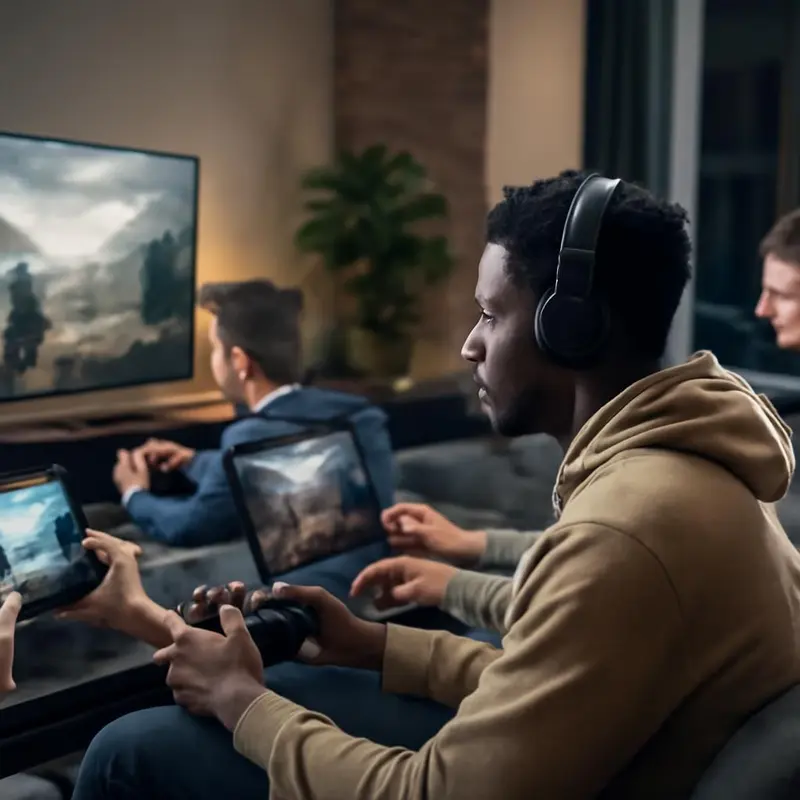 Cloud Gaming: Revolução para Gamers e Criadores conteúdos 2 Representação visual do conceito de gaming na nuvem cloud e criadores