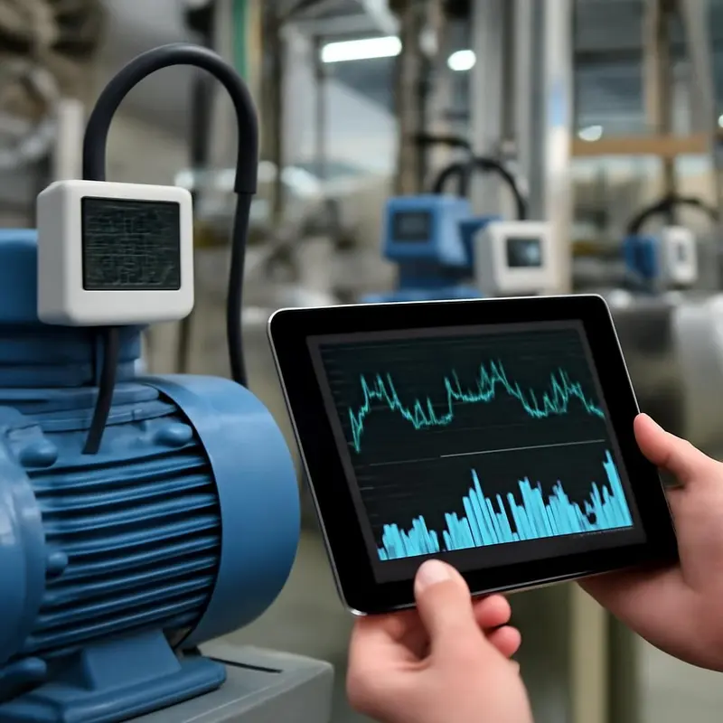 Dispositivos IoT conectados para gestão energética numa indústria.