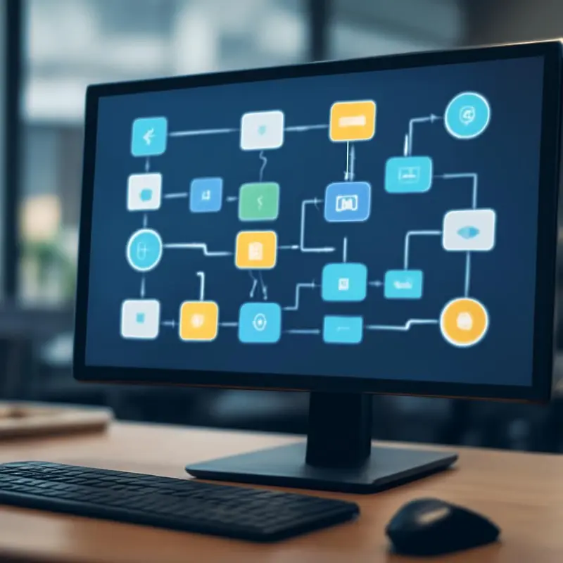 Visualização de dados empresariais num software de gestão.
