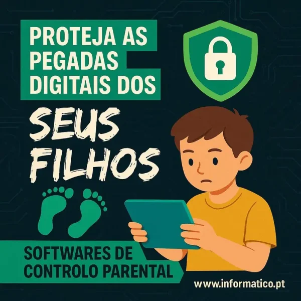 Uma família alegre reunida em torno de um computador, usando a internet com segurança sob a orientação dos pais.