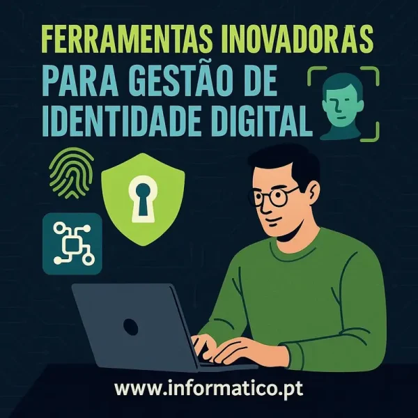 Cena com dispositivos de autenticação e sistemas de blockchain.