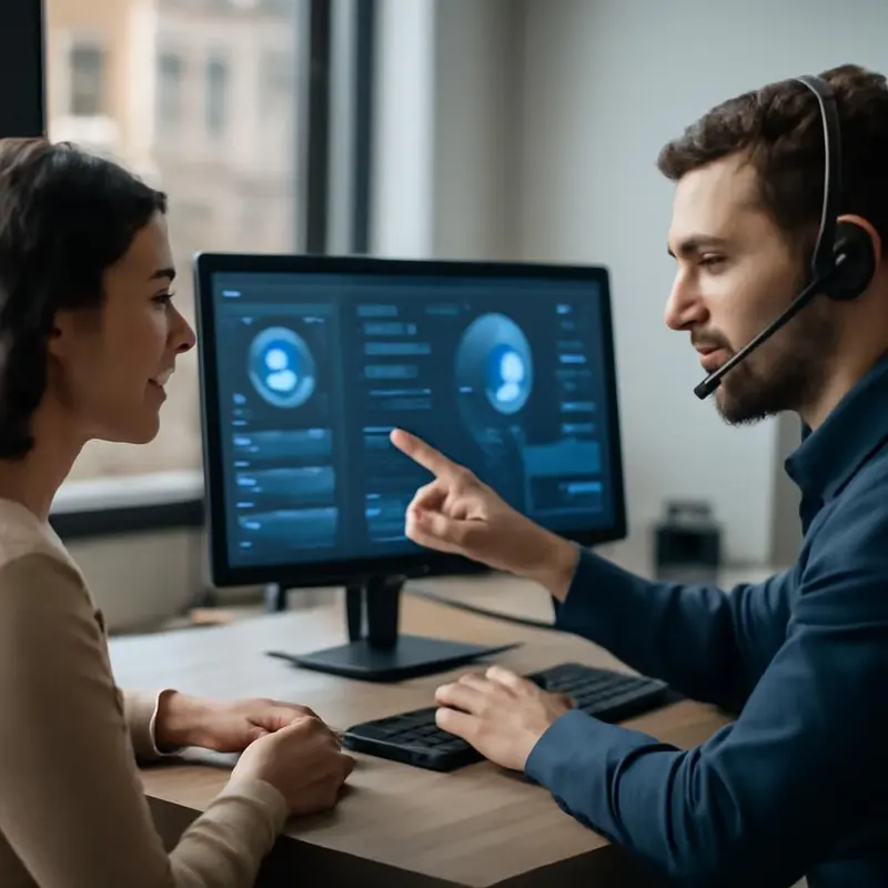 Inteligência Artificial revoluciona a assistência técnica ao cliente 4 Mão robótica a digitar num teclado, simbolizando a automação da IA no serviço ao cliente.