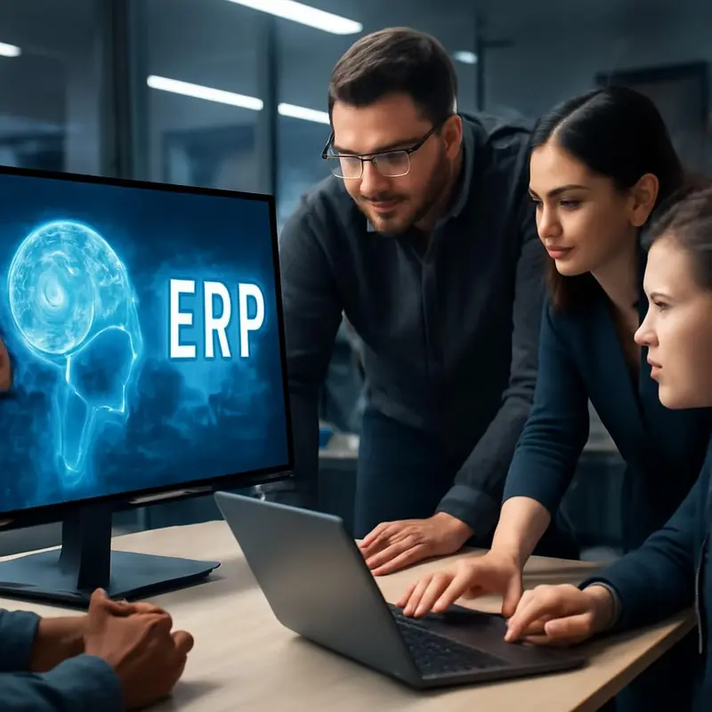 Integração de IA em sistemas ERP para Médias Empresas 5 Visualização de um sistema ERP mostrando integração de diferentes módulos empresariais.