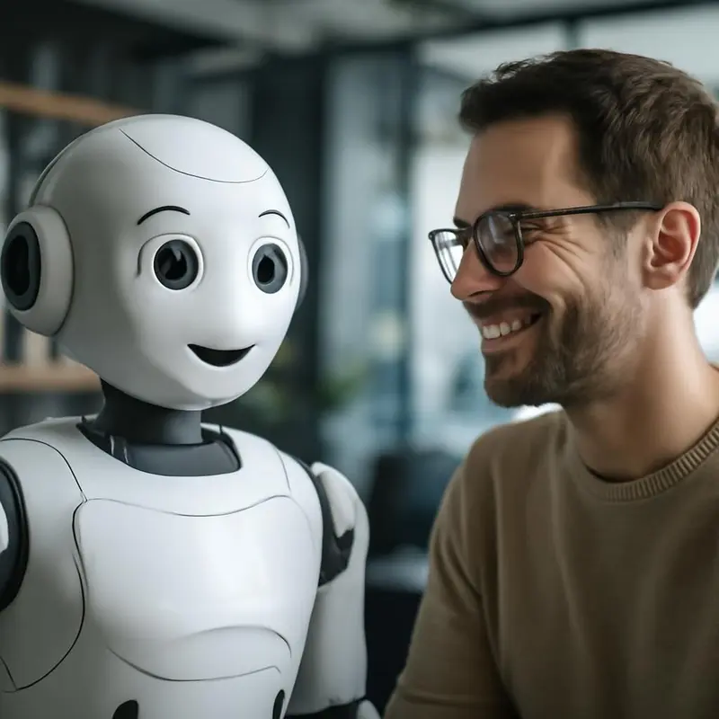 Chatbots avançados: Novos serviços de assistência personalizada 1 Chatbot avançado a interagir com cliente.