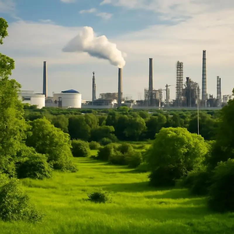 Revolução silenciosa da monitorização ambiental com IoT 1 A coexistência entre indústria e natureza na era moderna.