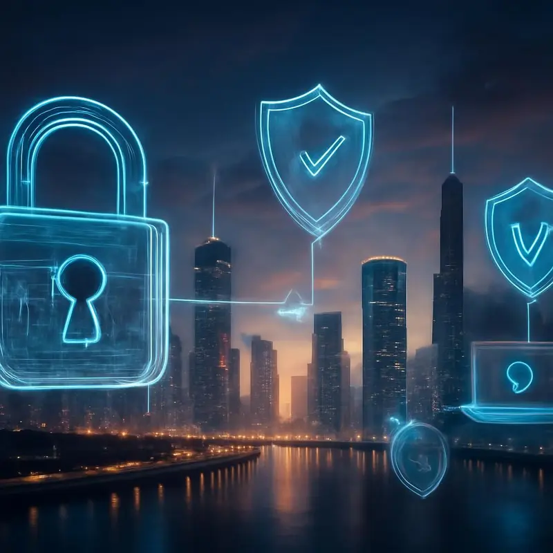 Plataformas Zero-Trust revolucionam a segurança nas PMEs 6 Ilustração do conceito de zero-trust em segurança digital.