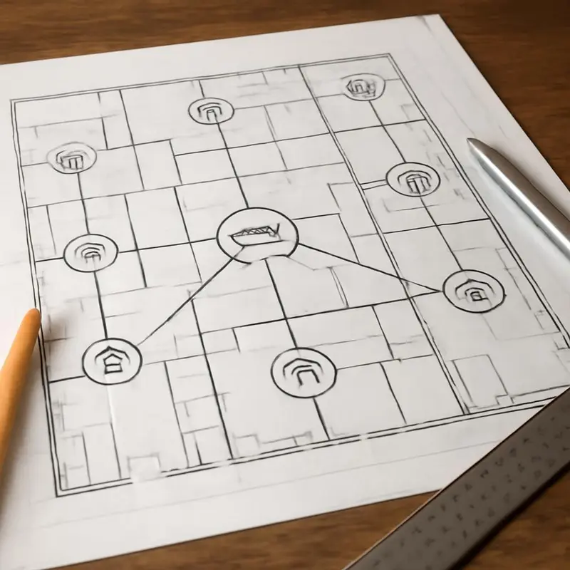 Otimização e confiabilidade das redes MESH empresariais 4 Estrutura tridimensional de uma rede mesh com nós interconectados.