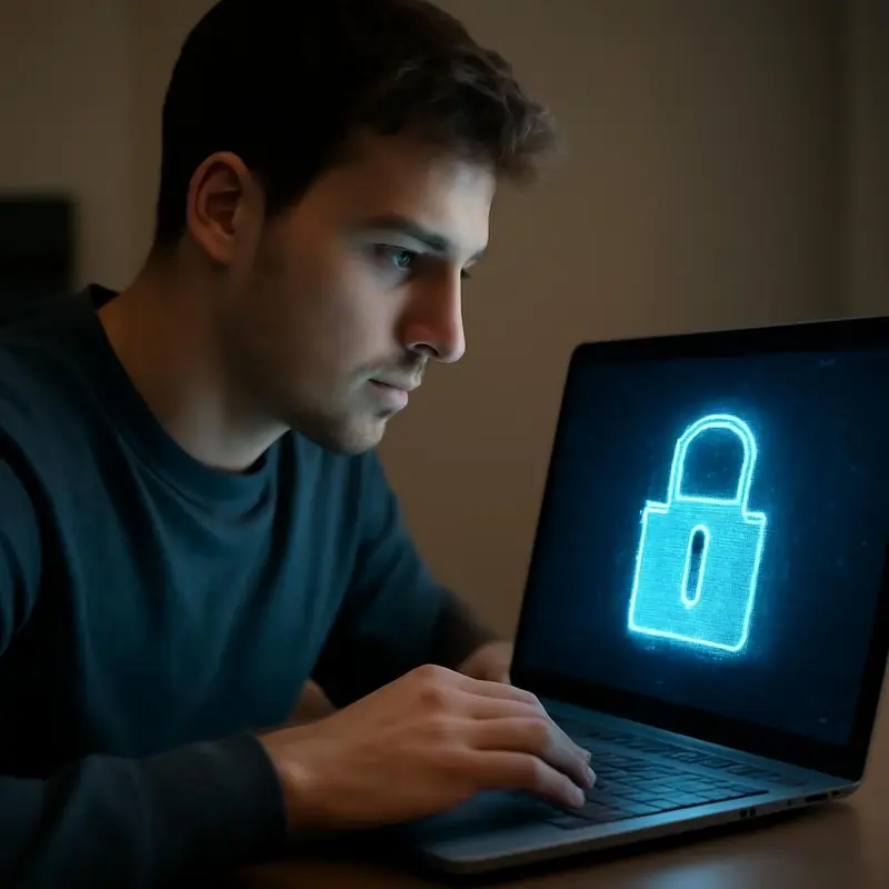 Proteger a identidade digital para salvaguardar o futuro digital 5 Hacker tentando invadir uma rede digital, representando ameaças às identidades digitais.