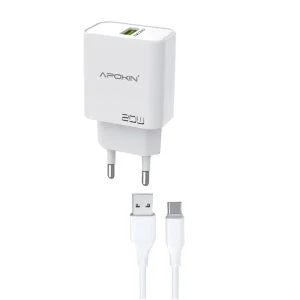 Carregador Rápido USB-A APOKIN PC-81362 - 20W