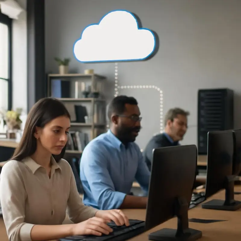 Soluções de Backup em Nuvem: Segurança para PME 2 Representação de dados transladados para a nuvem.