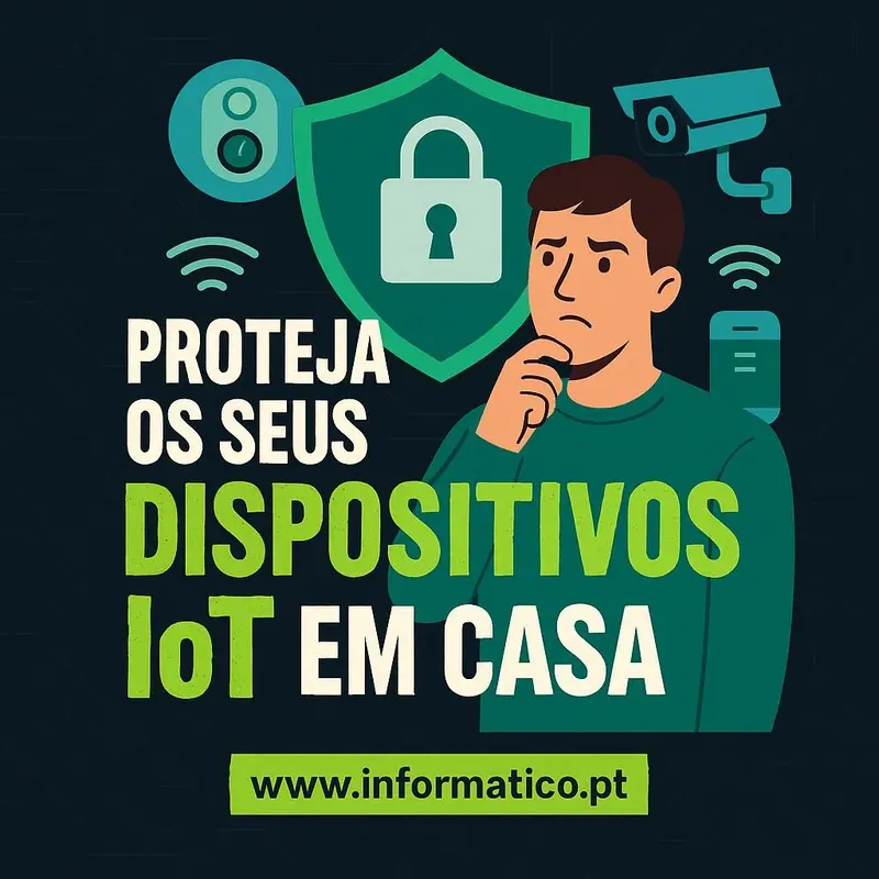 Casa com dispositivos IoT conectados, destacando-se conexões digitais.