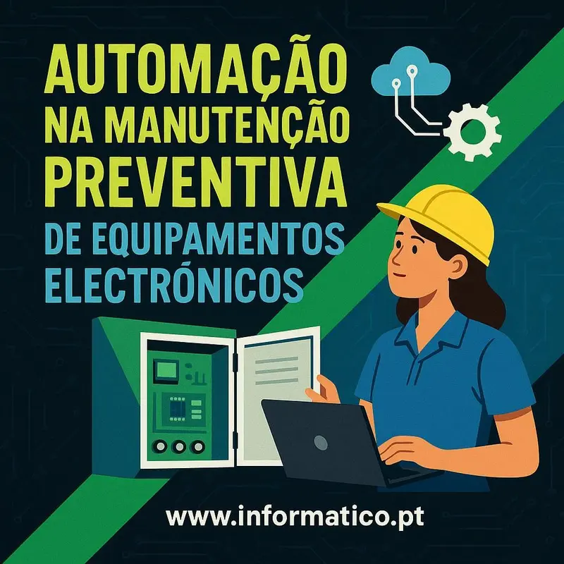Robôs e tecnologia inteligente operando numa fábrica automatizada.