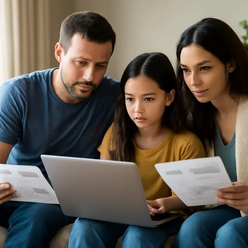 Otimização de redes domésticas para Teletrabalho 1 Família a avaliar planos de provedores para escolher a melhor conexão.