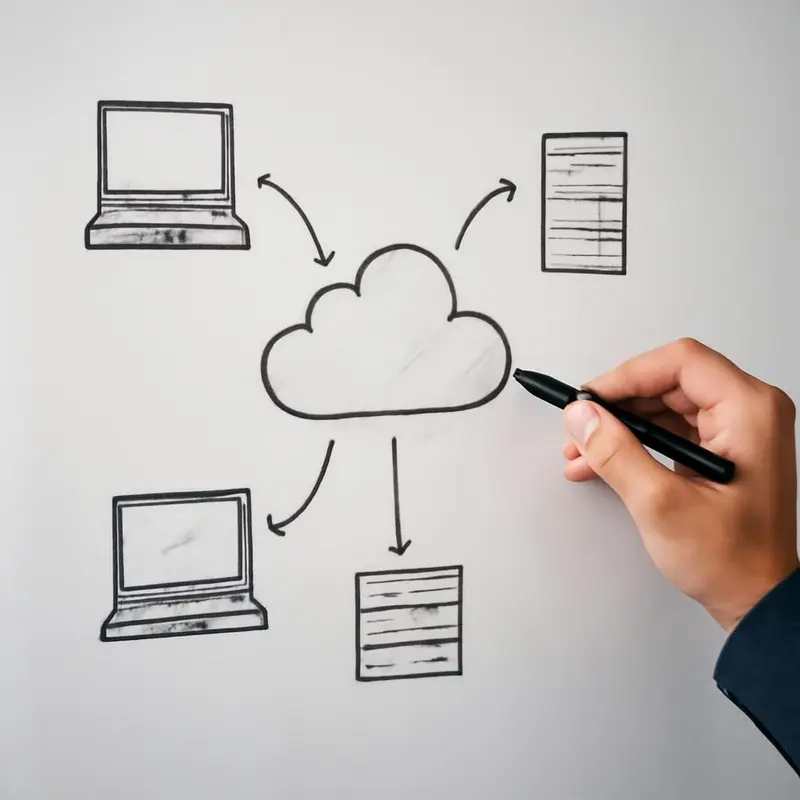 Soluções de Backup em Nuvem: Segurança para PME 3 Representação de dados transladados para a nuvem.