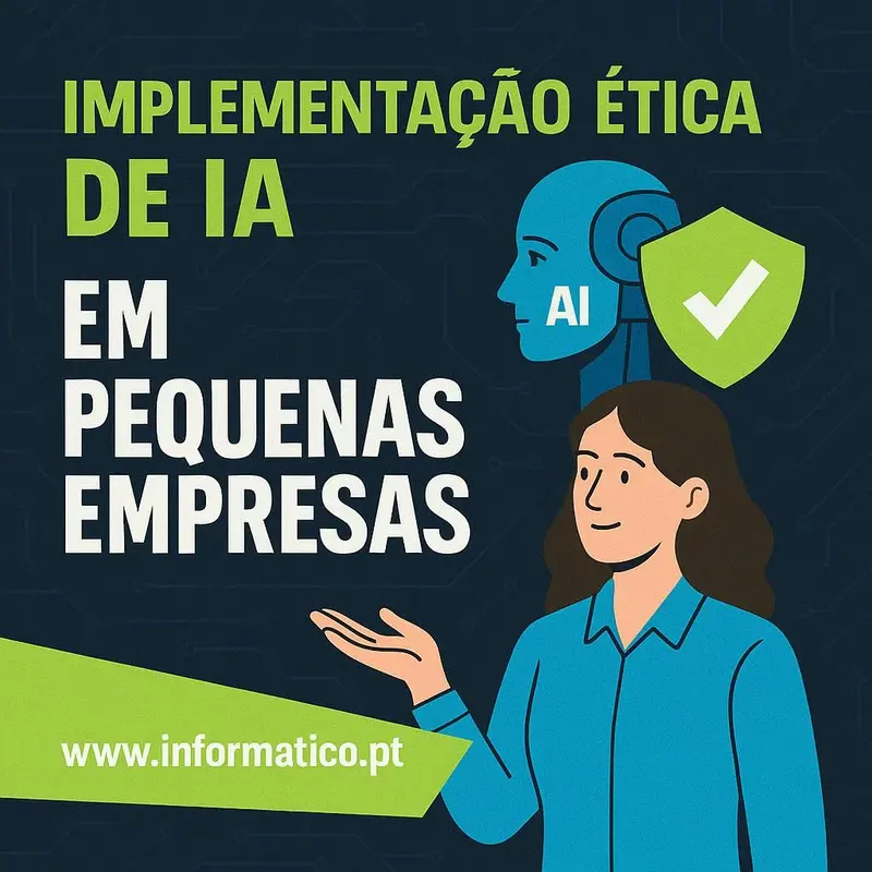 Colaboradores de uma pequena empresa a trabalhar em soluções de IA.