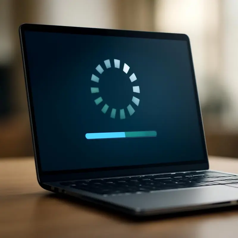 Preservar o computador portátil com a Manutenção Preditiva 5 Um técnico analisa dados de manutenção preditiva num laptop.