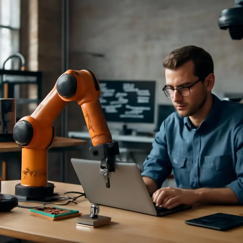 O futuro da automatização inteligente de IoT para Microempresas 2 O conjunto diversificado de dispositivos IoT integrados num ambiente de microempresa.