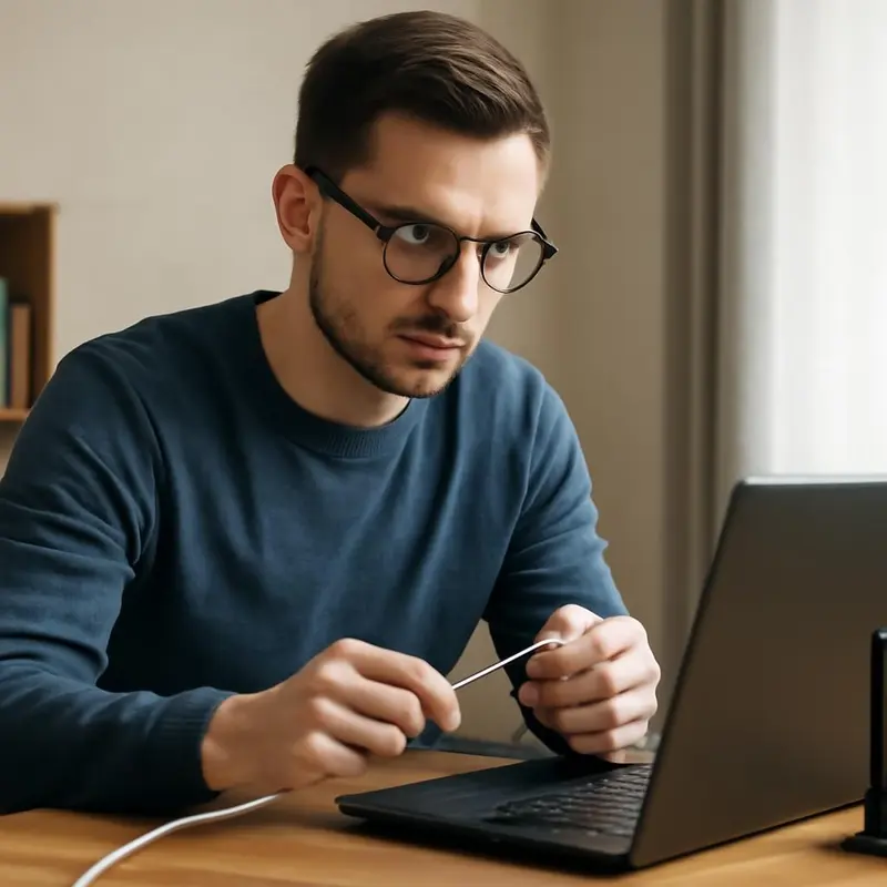 Diagnóstico remoto simplifica a resolução de problemas do PC 6 Técnico a realizar diagnóstico remoto em computadores domésticos.