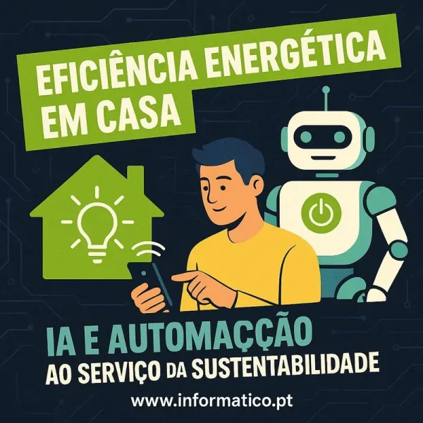Imagem de um interior doméstico que combina tecnologia com sustentabilidade.
