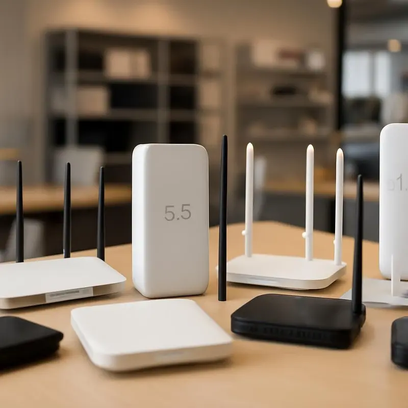 Otimização de redes 5G privadas para Pequenas Empresas 2 Profissionais discutindo necessidades de rede em ambiente corporativo.