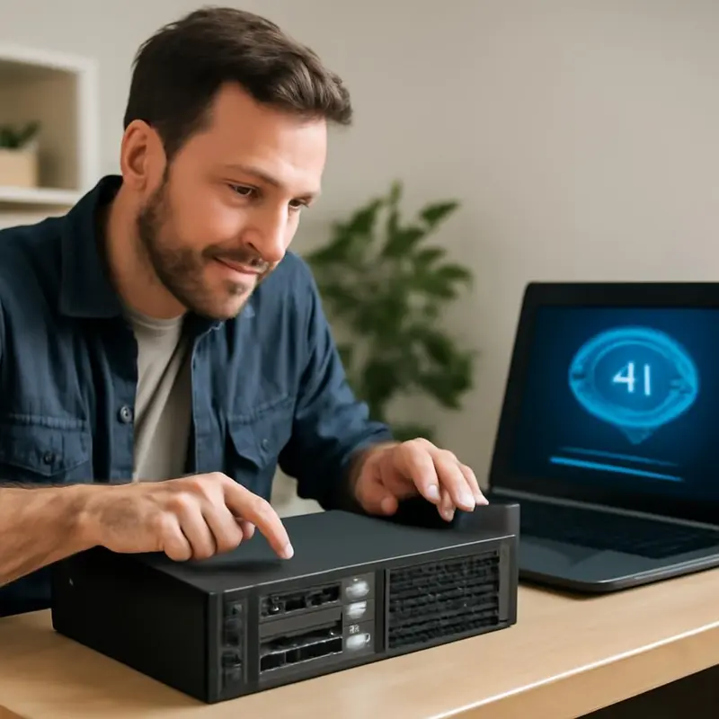 Manutenção preditiva em servidores SMB com Machine Learning 3 Ilustração de uma sala de servidores com fluxo de dados indicativo de análises preditivas.